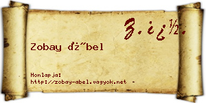 Zobay Ábel névjegykártya