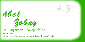 abel zobay business card